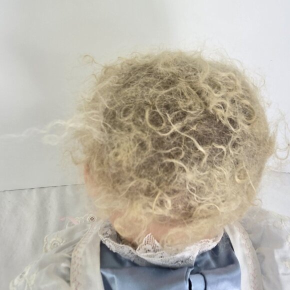 Vintage BERENGUER Reborn Baby Girl Doll 19” Eyelashes Weighted‎ Mohair Blond - Picture 11 of 16
